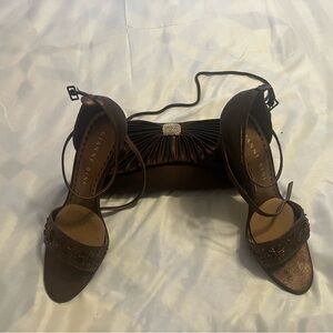 Gianni Bini Dark Brown Heels with Embellishments